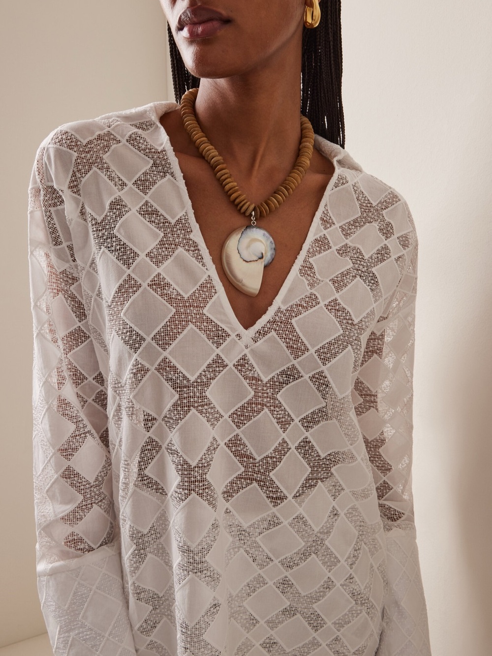 Julietta Beaded Shell Necklace